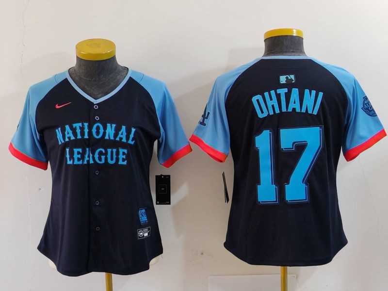 Womens Los Angeles Dodgers #17 Shohei Ohtani Navy 2024 All Star Limited Stitched Jersey->2024 mlb all-star->MLB Jersey
